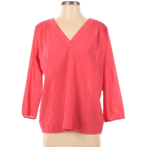 Ann Taylor Top Blouse Size‎ Small Coral Flowy Shirt Tunic Boho.Excellent